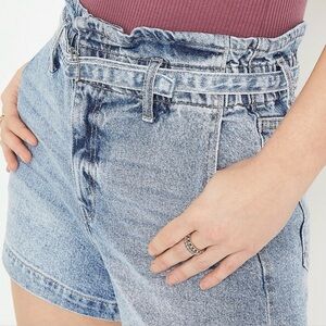 KanCan Paperbag Denim Shorts